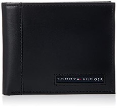 Tommy Hilfiger Men&#39;s Leather Wallet – Slim Bifold with 6 Credit Card Pockets - £36.31 GBP+