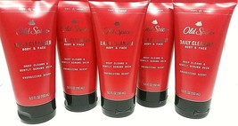 ( LOT 5 ) Old Spice Daily Cleanser Body &amp; Face, Energizing Scent, 5 oz Each NEW - £34.94 GBP