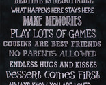 23&quot; X 44&quot; Panel Grandparents House Rules Family Word Cotton Fabric Panel... - $7.97
