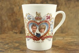 Vintage Commemorative Lady Diana Wedding Bone China Connoisseur Coffee Mug - $12.04