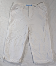 Capri Denver Hayes Classic Fit Petites Large L20 White Women&#39;s Pants Clothes - $16.99