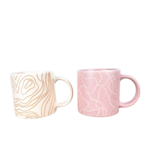 Whitney Kerney Set of Two Pink Coffee Tea Mugs NWT - $19.80