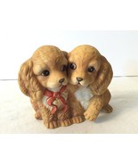 Vintage Homco 2 Cocker Spaniels Masterpiece Porcelain 1988 Puppies Colle... - £9.41 GBP