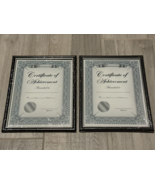 Document Frame 8.5x11 Black with Silver Accents Glass Pane Portrait or L... - £13.22 GBP