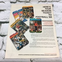 Vintage 1968 Sports Illustrated Magazine Football Advertising Art Print Ad  - $9.89