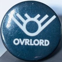 Ovrlord Logo Black White Pinback Button Pin - $10.00