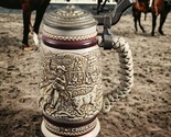 Beer Stein Avon Cowboy Roping Chuckwagon Cattle Drive Stage Coach Exclus... - $22.82