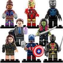 8pcs Avengers Endgame - T'Challa Shuri Iron Man Howard Stark Gamora Minifigures - £13.61 GBP
