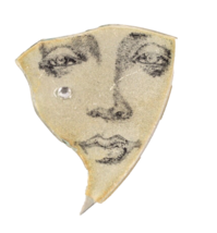 Ladies Face Pin Made From Broken CD Rhinestone Beauty Mark 2 Inches Long - €4,36 EUR