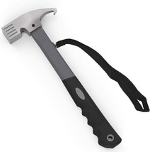 Black 12.6&quot; Steel Tent Hammer With Rubber Covered Handle And Holding Strap, - £25.62 GBP