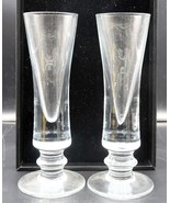 Vtg Handmade Pair of Glass Vases Centerpiece Beautiful Table Accent Decor - $70.20 CAD