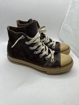Converse Shoe All Star Youth Size 3 Brown Leather Hi Top Basketball - £23.45 GBP