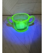Vintage Imperial Glass Green Uranium Depression Glass Sugar Bowl Double ... - $35.59 CAD