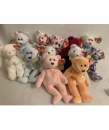 Ty Beanie Babies Lot of 12 love and caring Bears, all with tags - £50.59 GBP