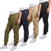 Women&#39;s Cargo Jogger Pants Cotton Flex with Stretch Comfort (Size: S-2XL... - $28.99