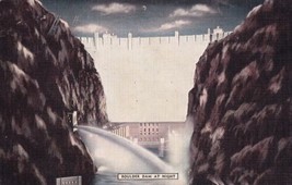 Boulder Dam at Night Nevada NE 1940 to Winfield KS Postcard D09 - £2.35 GBP
