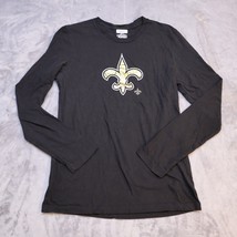 Majestic TShirt Womens Medium Casual Fleur De Lis New Orleans Saints Long Sleeve - £8.82 GBP