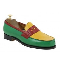 NEW Handmade Men&#39;s Multi Color Shoes, Men&#39;s Leather Loafer Slip On Moccasins Sho - £113.76 GBP