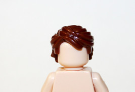 Minifigure Brown Styled Male Hair Piece Custome - $4.16