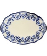 W. H. Grindley Haddon Oval Flow Blue Antique Platter Floral England 12 X... - £62.50 GBP