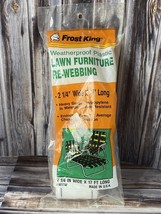 Lawn Furniture Re-Web Kit - NEW - 2.25&quot; x 17&#39; White w/ Gray Stripes Reweb - £7.06 GBP