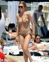 Lindsay Lohan 8X10 Photo Sexy In Leopard Skin Bikini - £7.29 GBP