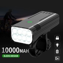 Luz Bicicleta Incorporada 10000mAh USB Recargable Trasera Faro Lámpara D... - $43.96+