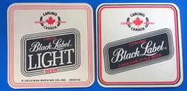 CARLING BLACK LABEL BEER set of 8 vintage unused thick paper coasters - £7.88 GBP