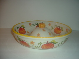 Temptations Old World Pumpkin Patch Serving Bowl - $19.99