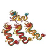 Large XL Asian Dragon Embroidered Patch Applique Multi Color for Jackets... - $28.82+