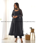 Sawan special black leheriya printed anarkali dress for womens,anarkali ... - $50.00