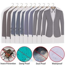 10 Pack 40&quot; Garment Bag Suit Storage Cover Dress Clothes Coat Dust Protector Usa - £39.17 GBP