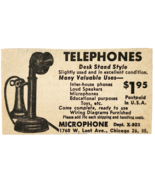 1954 Desk Stand Telephone Advertisement Microphone Company Vintage DWF27 - $28.07 CAD