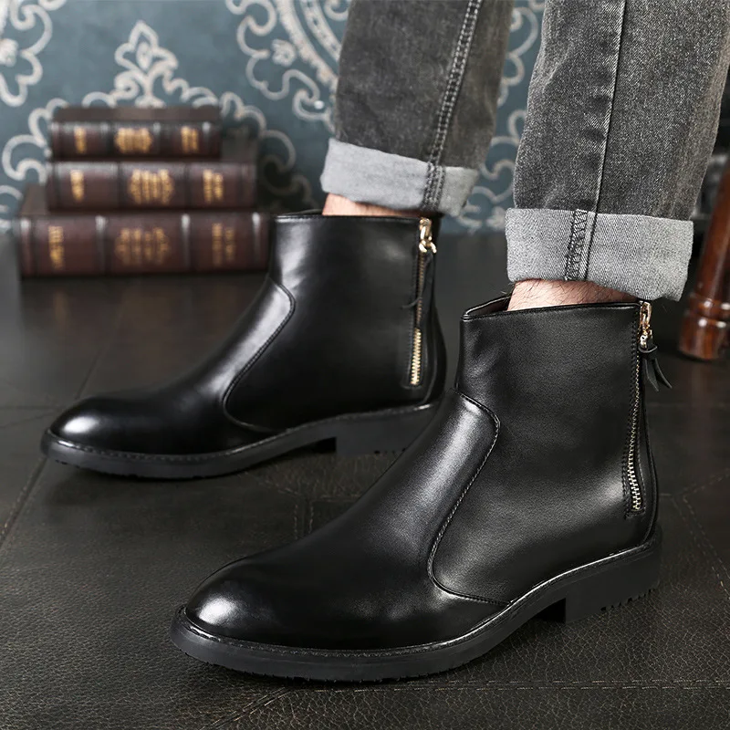 Eng style mens fashion chelsea boots  designer shoes boy  leather boot spring au - £126.18 GBP