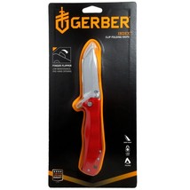 Red Gerber Index Pocket Knife Stainless Steel Blade Aluminum Handle - £35.93 GBP
