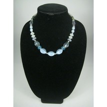 Napier Necklace Women 17 Inch Faux Jewelry Stone Blue Silvertone Plastic Beads - $19.79