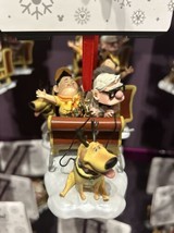 Disney Parks Pixar Up Carl Russell &amp; Dug Sleigh Sled Ornament NWT 2024 H... - $49.99