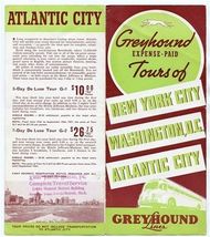  Greyhound Expense Paid Tours 1937 New York City Washington DC Atlantic ... - $17.80