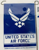 Air Force Garden Flag Yard Banner 12.5&quot; x 18&quot; White Wings Logo on Blue W... - £11.11 GBP