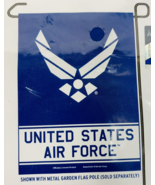 Air Force Garden Flag Yard Banner 12.5" x 18" White Wings Logo on Blue WinCraft - £11.20 GBP