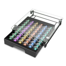 Tempered Glass Top Holder Drawer Compatible With Nespresso S Coffee Po - £31.23 GBP