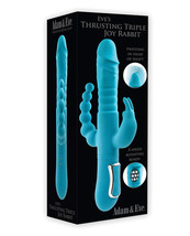 Adam &amp; Eve Eve&#39;s Thrusting Triple Joy Rabbit - Teal - £75.74 GBP