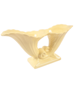 Vintage Abingdon Art Pottery Yellow Double Cornucopia Excellent Condition - $16.71 CAD
