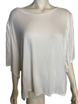 Point Sur by J.Crew Women&#39;s Knit Short Sleeve Top Cream 3X NWT - £18.97 GBP