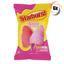 6x Bags Starburst FaveREDs Cherry &amp; Strawberry Flavored Cotton Candy | 3.1oz - £24.35 GBP