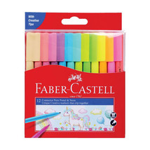 Faber-Castell Connector Pen Marker 12pcs (Pastel &amp; Neon) - $19.99