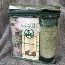 Earth Therapeutics Aloe Vera &amp; Kiwi Gift Set - Loofah Scrub, Soap, Bath Salts - £23.48 GBP
