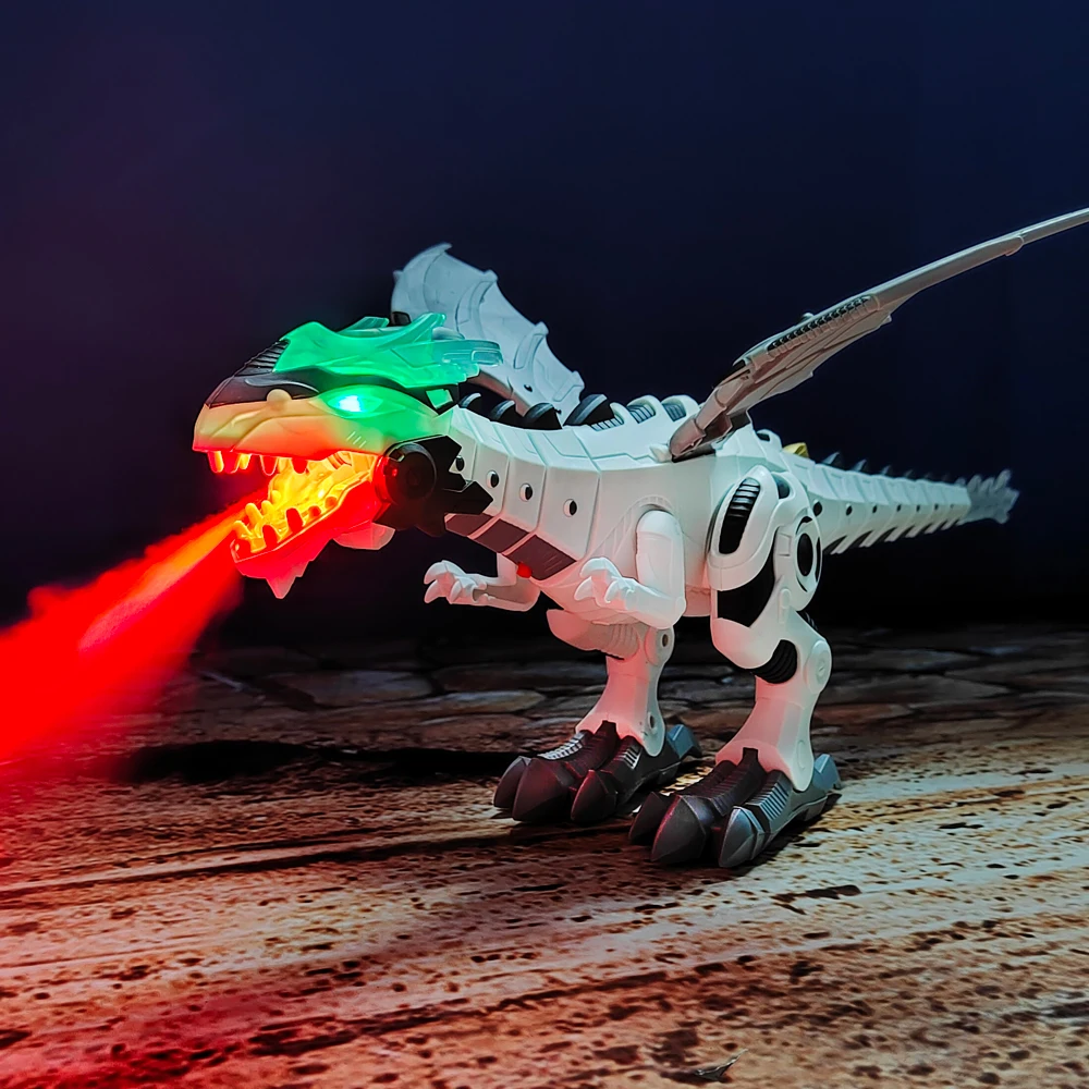 Walking Dinosaur Robot Toy for Kids - Mist Spray Dinosaur Toys Fire Breathing - £26.40 GBP