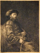 Framed Rembrandt Self Portrait Etching / Print antiques &amp; unusuals Los Angeles - £55.94 GBP