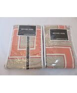 2 Michael Kors Hollywood euro shams Tan Coral - $85.39